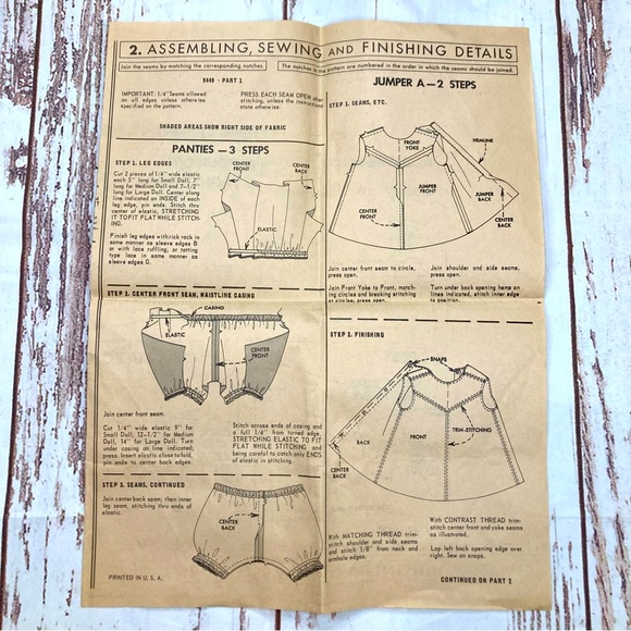 McCall’s #9449 Vintage WARDROBE CHUBBY BABY & TODDLER Dolls Patterns - Picture 11 of 12